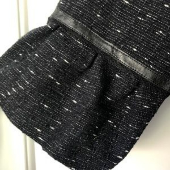 Large Black Blazer with Leatherette and Lace - Picture 2 of 4